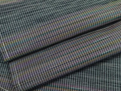 平和屋着物●本場縞大島紬　横段文　正絹　逸品　未使用　AABF1024cs