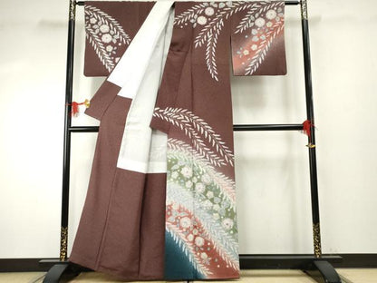 平和屋着物●訪問着　作家物　辻が花　絞り　暈し染め　三越扱い　正絹　逸品　AABF1032cs