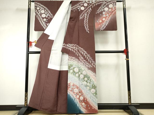 平和屋着物●訪問着　作家物　辻が花　絞り　暈し染め　三越扱い　正絹　逸品　AABF1032cs