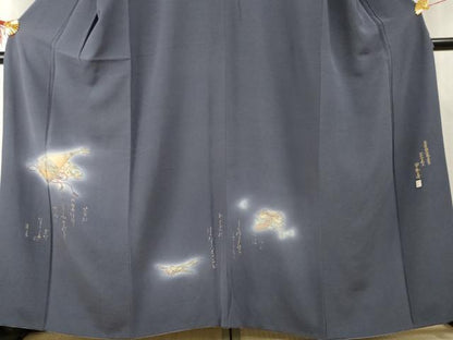 平和屋着物●友禅師・京の名工・伝統工芸士・樽本伊勢蔵 　訪問着　花楽器文　暈し染め　金銀彩　やまと誂製　正絹　逸品　AABF1033cs