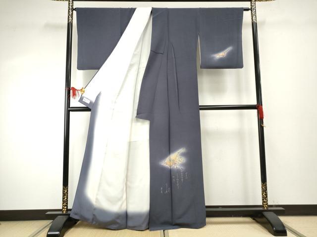 平和屋着物●友禅師・京の名工・伝統工芸士・樽本伊勢蔵 　訪問着　花楽器文　暈し染め　金銀彩　やまと誂製　正絹　逸品　AABF1033cs 平和屋着物▽友禅師・京の名工・伝統工芸士・樽本伊勢蔵 訪問着 手描き
