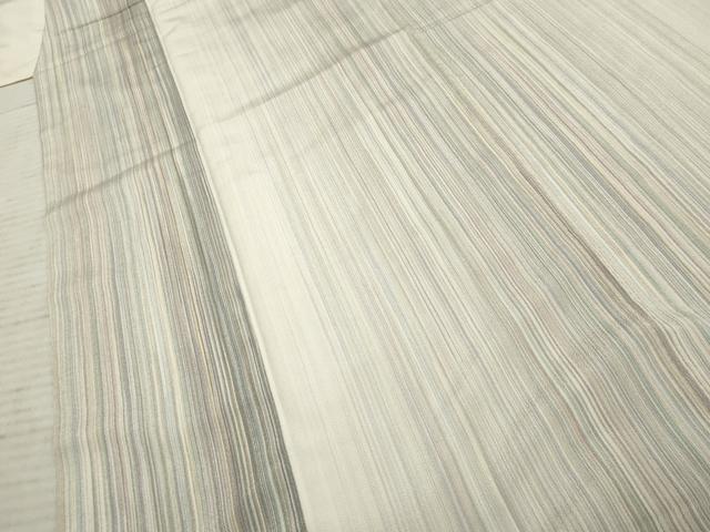 平和屋着物●本塩沢　やまだ織　200色　間道　正絹　逸品　AABF1036cs