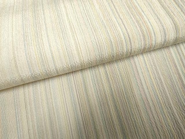 平和屋着物●本塩沢　やまだ織　200色　間道　正絹　逸品　AABF1036cs