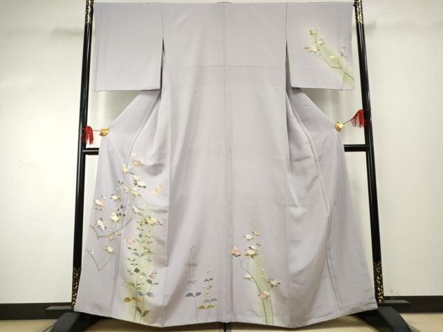 平和屋着物●訪問着　友禅　作家物　花蝶文　暈し染め　さが美扱い　正絹　逸品　AABF1038cs