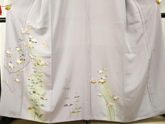 平和屋着物●訪問着　友禅　作家物　花蝶文　暈し染め　さが美扱い　正絹　逸品　AABF1038cs