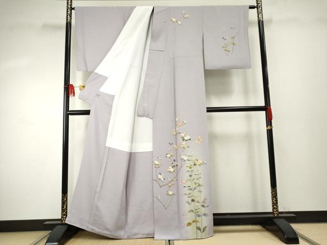 平和屋着物●訪問着　友禅　作家物　花蝶文　暈し染め　さが美扱い　正絹　逸品　AABF1038cs