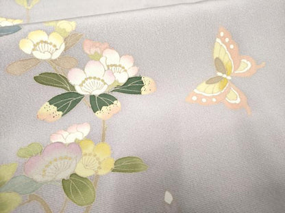 平和屋着物●訪問着　友禅　作家物　花蝶文　暈し染め　さが美扱い　正絹　逸品　AABF1038cs