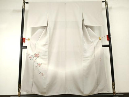 平和屋着物●京加賀友禅　百貫達雄　色留袖　枝花文　暈し染め　正絹　逸品　AABF1039cs
