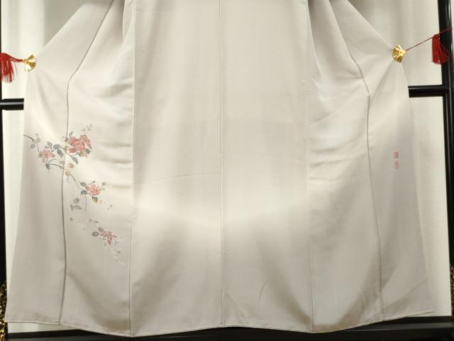 平和屋着物●京加賀友禅　百貫達雄　色留袖　枝花文　暈し染め　正絹　逸品　AABF1039cs