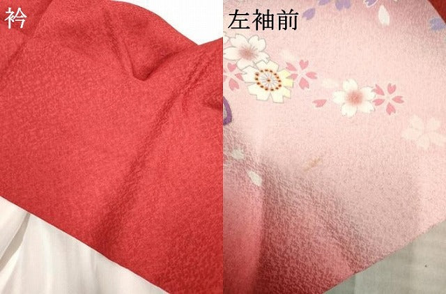 平和屋着物●豪華振袖　駒刺繍　舞花文　暈し染め　正絹　逸品　AABF1041cs
