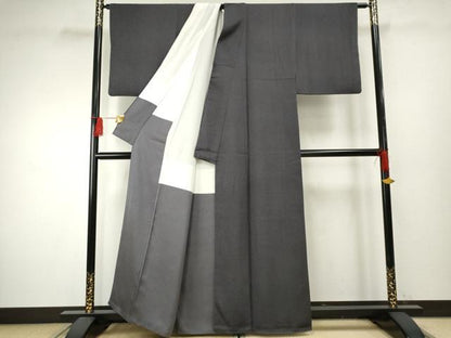 平和屋着物●国際的伝統工芸作家　十二代・藤林徳扇　苑寿　小紋　天目暈し　霞文　正絹　逸品　AABF1046cs