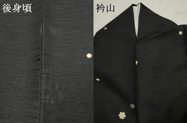 平和屋着物○上質な小紋 ほたる暈し 雪輪文 黒地 金彩 正絹 逸品