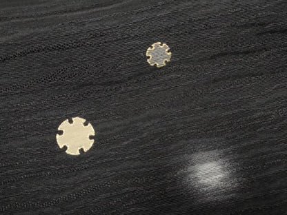 平和屋着物●上質な小紋　ほたる暈し　雪輪文　黒地　金彩　正絹　逸品　AABF1047cs