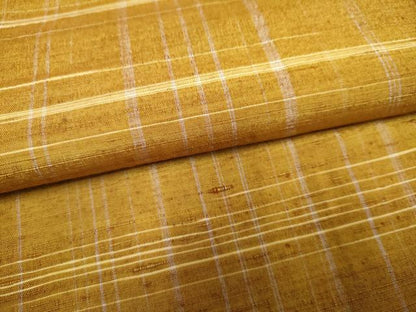 平和屋着物●上質な紬　格子　正絹　逸品　AABF1051cs