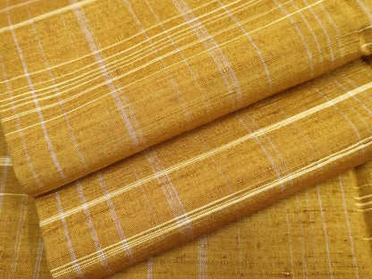 平和屋着物●上質な紬　格子　正絹　逸品　AABF1051cs