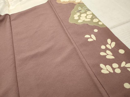平和屋着物●訪問着　辻が花　絞り　金彩　銀通し地　正絹　逸品　AABF1057cs