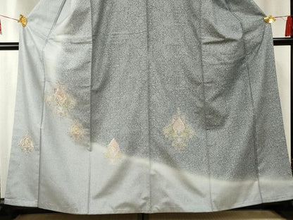 平和屋着物●本場大島紬　訪問着　中国三大刺繍　汕頭刺繍　スワトウ刺繍　羽風　京仙頭　藤絹織物謹製　証紙付き　正絹　逸品　AABF1068cs