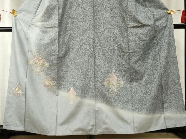 平和屋着物●本場大島紬　訪問着　中国三大刺繍　汕頭刺繍　スワトウ刺繍　羽風　京仙頭　藤絹織物謹製　証紙付き　正絹　逸品　AABF1068cs