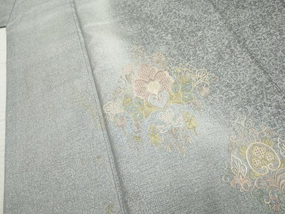 平和屋着物●本場大島紬　訪問着　中国三大刺繍　汕頭刺繍　スワトウ刺繍　羽風　京仙頭　藤絹織物謹製　証紙付き　正絹　逸品　AABF1068cs