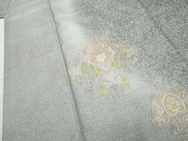 平和屋着物●本場大島紬　訪問着　中国三大刺繍　汕頭刺繍　スワトウ刺繍　羽風　京仙頭　藤絹織物謹製　証紙付き　正絹　逸品　AABF1068cs