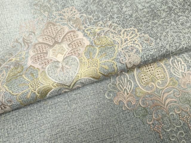 平和屋着物●本場大島紬　訪問着　中国三大刺繍　汕頭刺繍　スワトウ刺繍　羽風　京仙頭　藤絹織物謹製　証紙付き　正絹　逸品　AABF1068cs