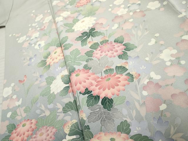 平和屋着物●訪問着　友禅　作家物　茂樹　枝花文　暈し染め　正絹　逸品　AABF1069cs