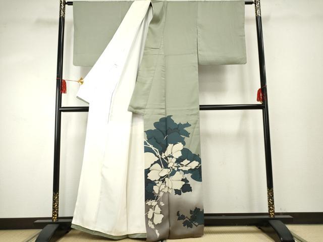 平和屋着物●京の匠日展作家　丹下雄介　色留袖　枝花文　暈し染め　正絹　逸品　AABF1071cs 平和屋着物○京の匠日展作家 丹下雄介 色留袖 枝花