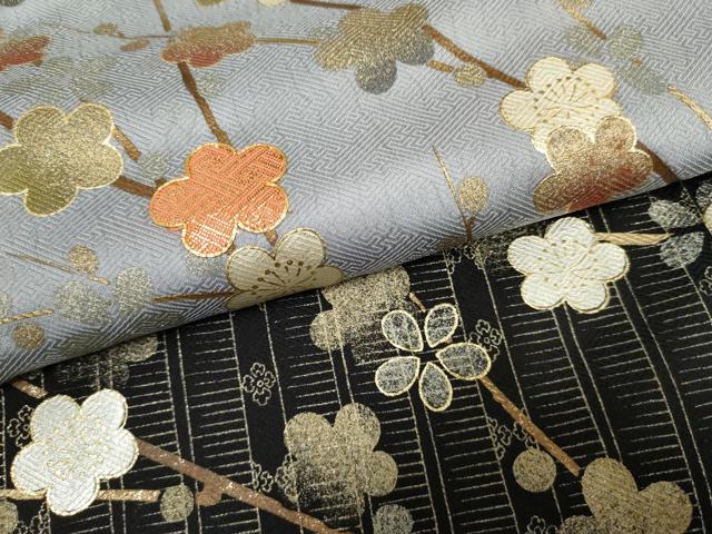 平和屋着物●訪問着　駒刺繍　枝梅文　暈し染め　金糸　金銀彩　正絹　逸品　AABF1072cs
