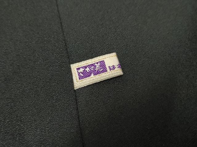 平和屋着物●訪問着　螺鈿　シロサギに舞蝶　暈し染め　黒地　金銀彩　さが美扱い　正絹　逸品　AABF1073cs 平和屋着物○訪問着 螺鈿 シロサギに舞蝶 暈し染め 黒地 金銀