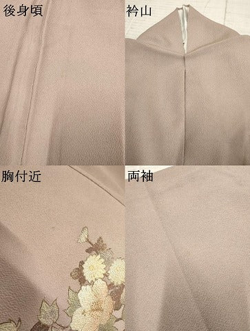 平和屋着物●金彩友禅　卓越技能者・名工・和田光正　訪問着　枝花文　暈し染め　金銀彩　正絹　逸品　AABF1075cs