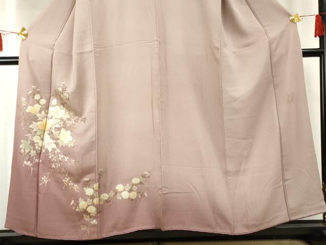 平和屋着物●金彩友禅　卓越技能者・名工・和田光正　訪問着　枝花文　暈し染め　金銀彩　正絹　逸品　AABF1075cs