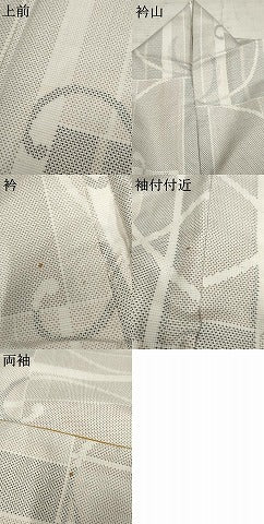 平和屋着物●本場大島紬　白大島　カタス7マルキ　唐草文　正絹　逸品　AABF1077cs
