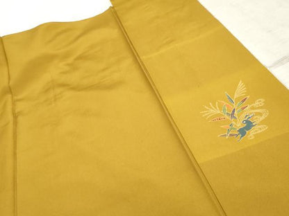 平和屋着物●本場大島紬　白大島　カタス7マルキ　唐草文　正絹　逸品　AABF1077cs