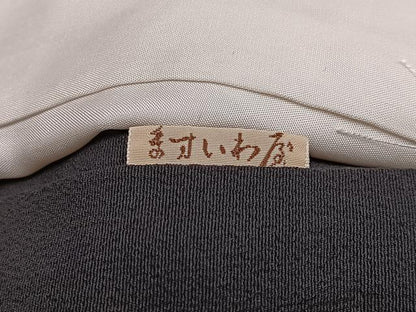 平和屋着物■豪華黒留袖　駒刺繍　扇草花文　金彩　ますいわ屋扱い　正絹　逸品　AABF1130oa