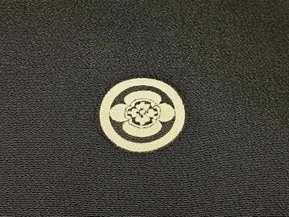 平和屋着物■豪華黒留袖　刺繍　鳳凰立波文　金銀糸　金銀彩　正絹　逸品　AABF1202oa