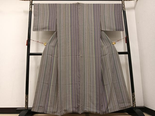 平和屋着物■上質な小紋　間道　正絹　逸品　AABF1274ph