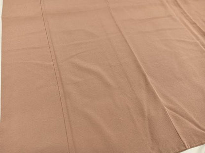 平和屋着物■上質な色無地　白茶色　正絹　逸品　AABF1278ph
