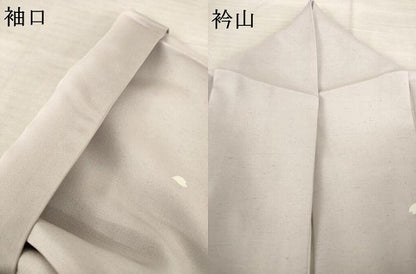 平和屋着物●洛楽人工房　(玉蟲染)　国兼屋　訪問着　紬　花弁　正絹　逸品　AABF1322ck