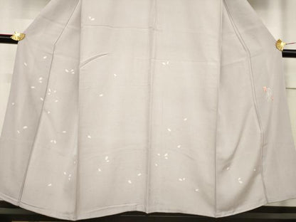 平和屋着物●洛楽人工房　(玉蟲染)　国兼屋　訪問着　紬　花弁　正絹　逸品　AABF1322ck