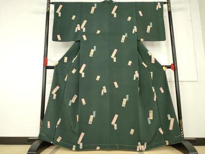 平和屋着物●上質な小紋　千社札　正絹　逸品　未使用　AABF1326ck