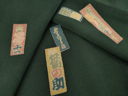 平和屋着物●上質な小紋　千社札　正絹　逸品　未使用　AABF1326ck