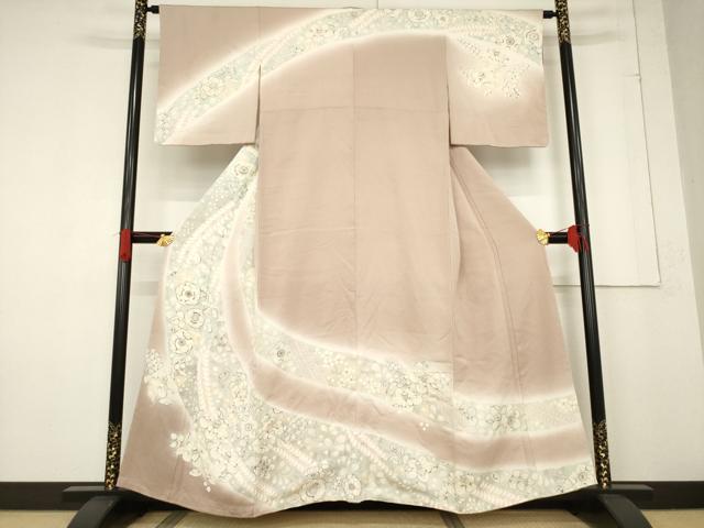 平和屋着物●訪問着　辻が花　舞花文　暈し染め　正絹　逸品　未使用　AABF1328ck