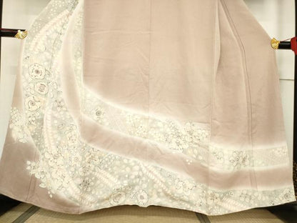 平和屋着物●訪問着　辻が花　舞花文　暈し染め　正絹　逸品　未使用　AABF1328ck