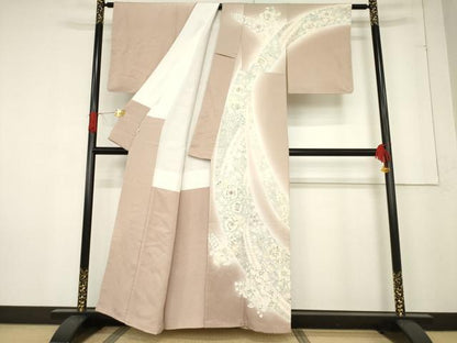 平和屋着物●訪問着　辻が花　舞花文　暈し染め　正絹　逸品　未使用　AABF1328ck