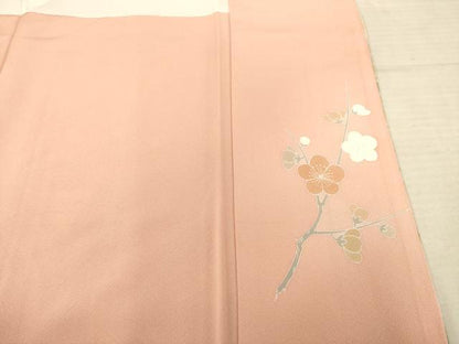平和屋着物●訪問着　作家物　白鳳　駒刺繍　誰が袖花文　金彩　正絹　逸品　AABF1332ck