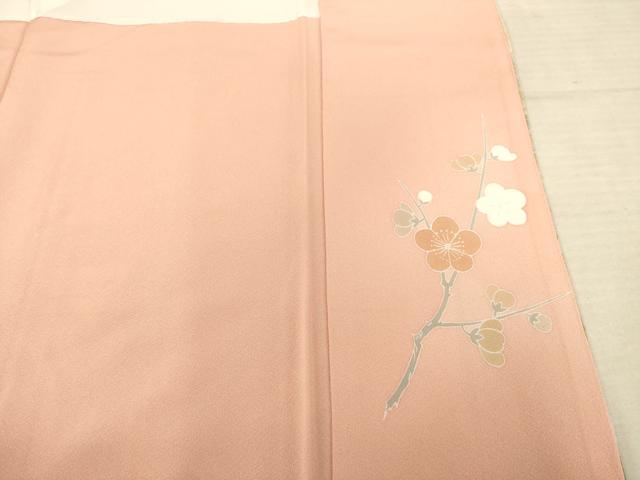 平和屋着物●訪問着　作家物　白鳳　駒刺繍　誰が袖花文　金彩　正絹　逸品　AABF1332ck