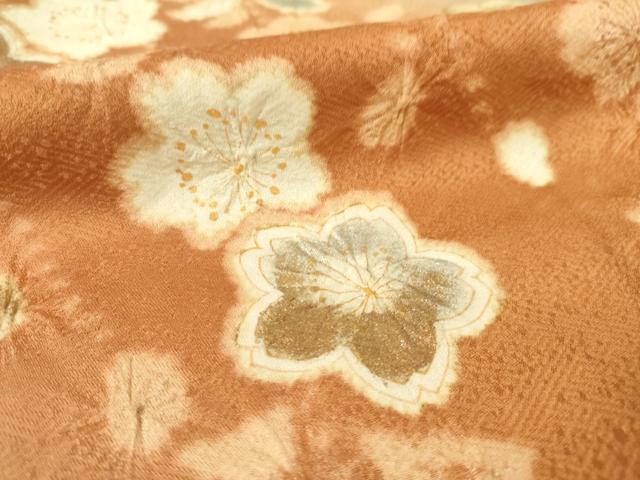 平和屋着物●訪問着　辻が花　舞花文　暈し染め　金銀彩　正絹　逸品　AABF1334ck