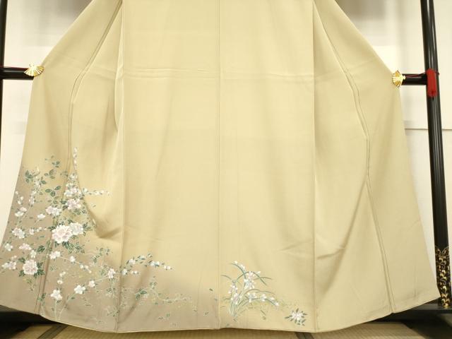平和屋着物○訪問着 草花文 暈し染め 正絹 逸品 AABF1337ck