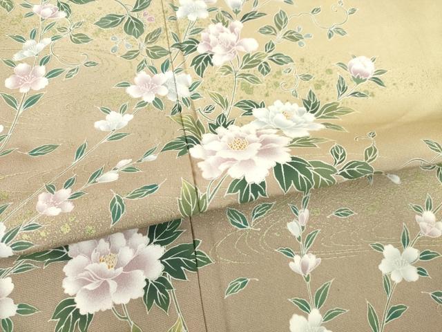 平和屋着物●訪問着　草花文　暈し染め　正絹　逸品　AABF1337ck