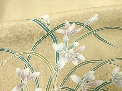 平和屋着物●訪問着　草花文　暈し染め　正絹　逸品　AABF1337ck